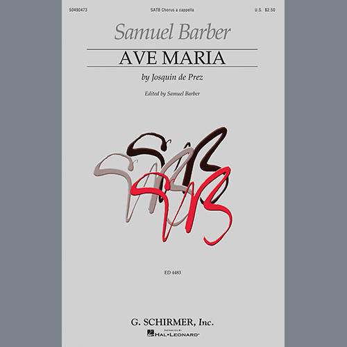 cover: Ave Maria (ed. Samuel Barber), Josquin de Prez