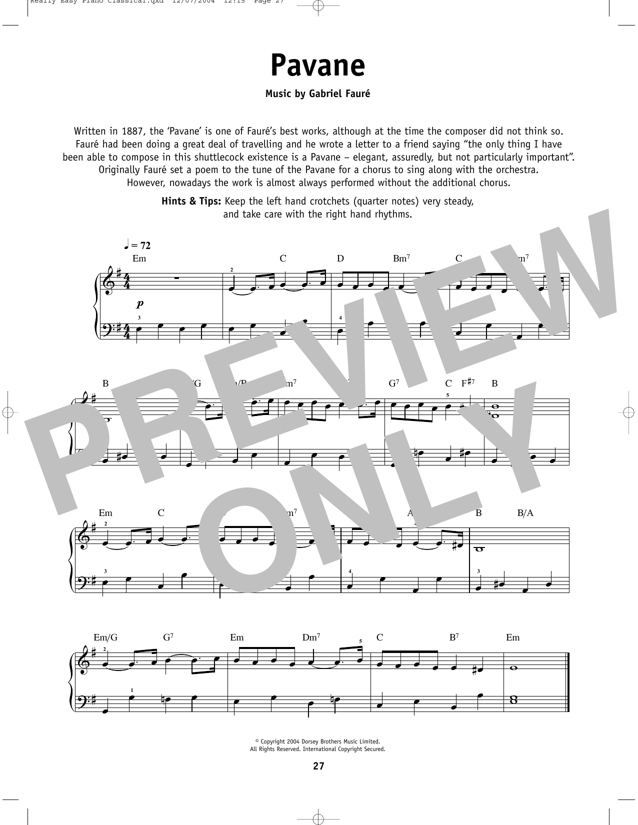 Produktbild zu:  Pavane - Gabriel Faure