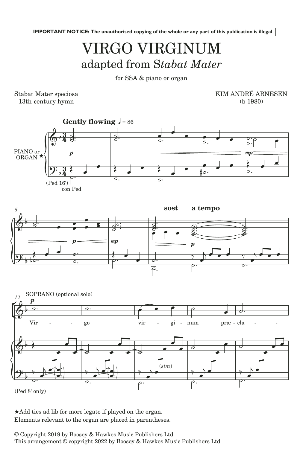 Produktgalerie: Seite 1 von 1 Virgo Virginum (Adapted from Stabat Mater), Kim André Arnesen, Chor