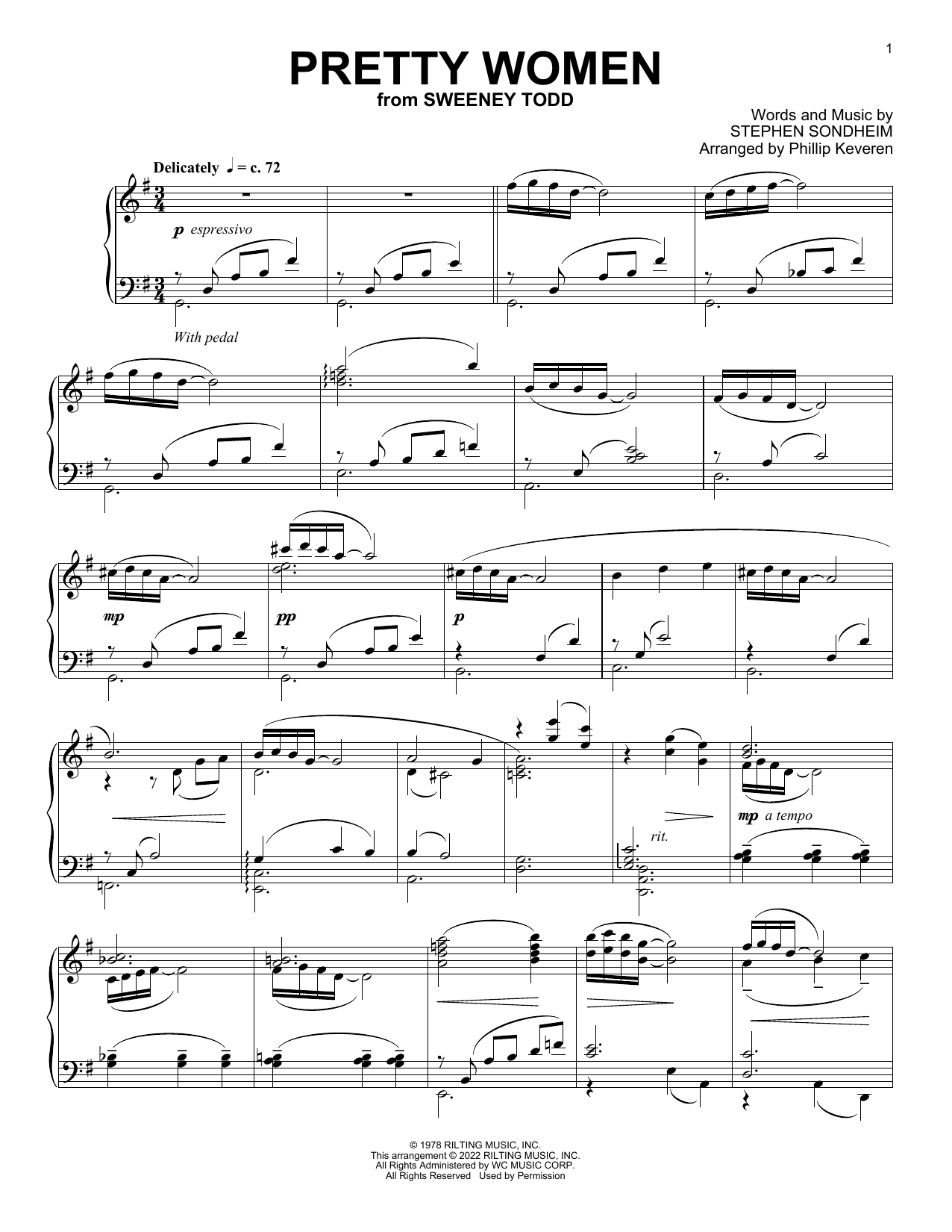 Produktbild zu: Pretty Women (from Sweeney Todd) (arr. Phillip Keveren)