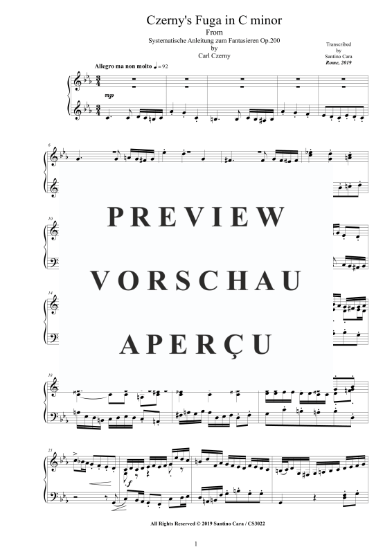 Produktgalerie: Seite 2 von 7 Fuga in C minor Op.200, , Klavier Solo