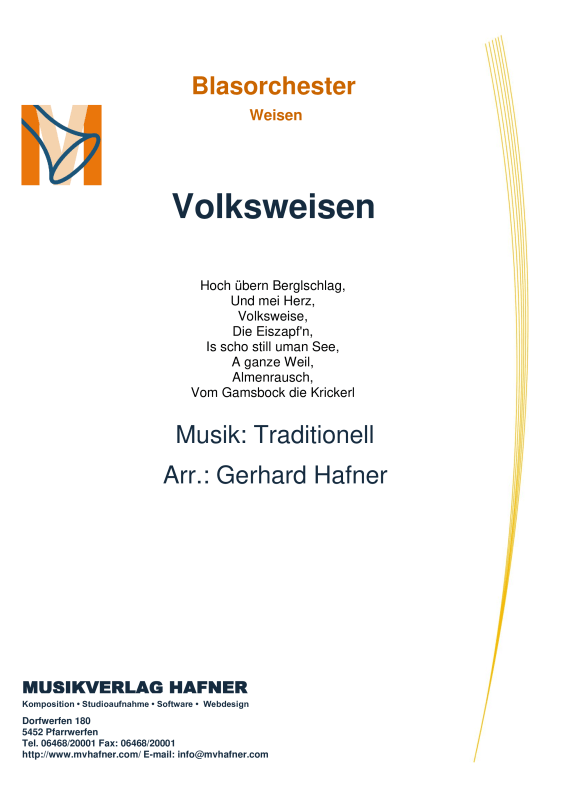 cover: Volksweisen, , (Großes Blasorchester)