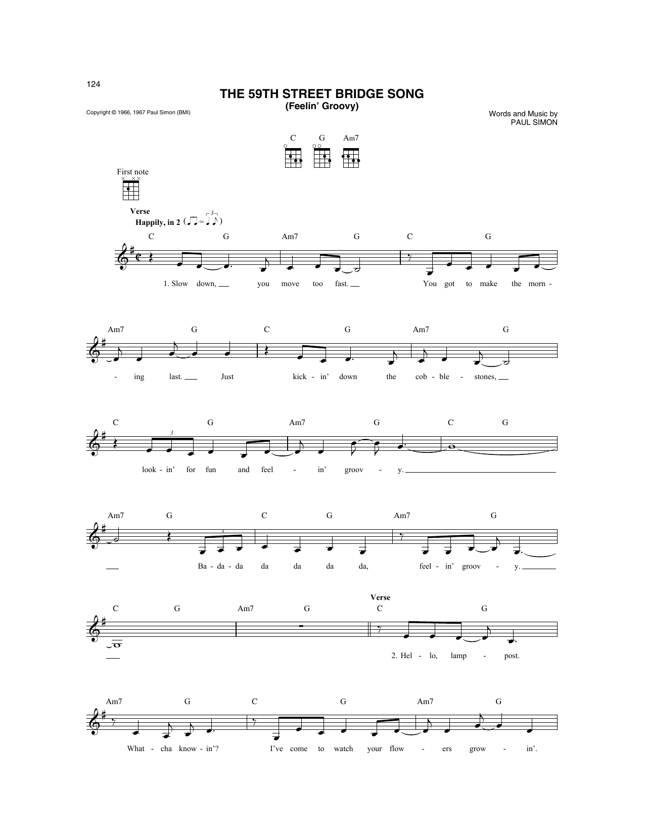 Produktbild zu: The 59th Street Bridge Song (Feelin' Groovy)