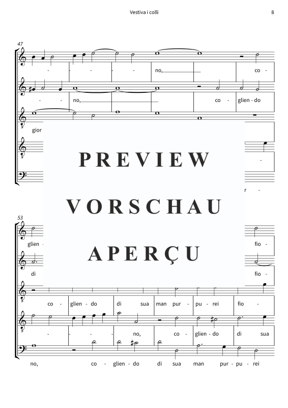 gallery: Vestiva i colli - A masterful madrigal of the Renaissance, , Gemischter Chor/Ensemble 5-stimmig CATQB