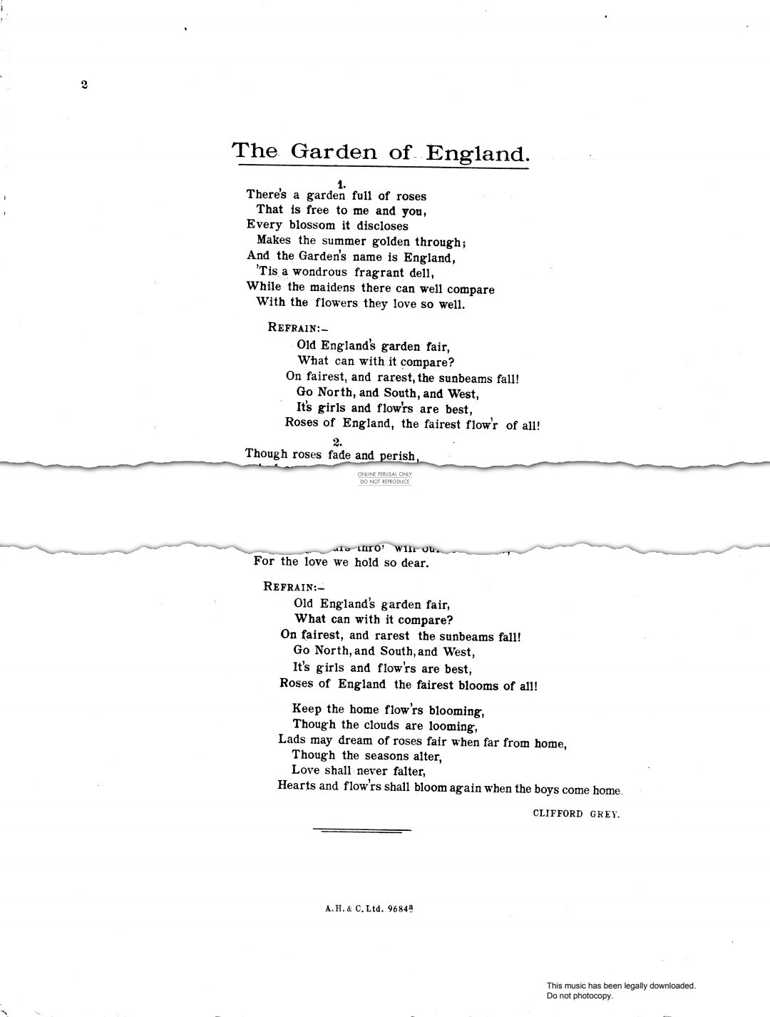 Produktbild zu: The Garden Of England (from 'The Bing Boys Are Here')