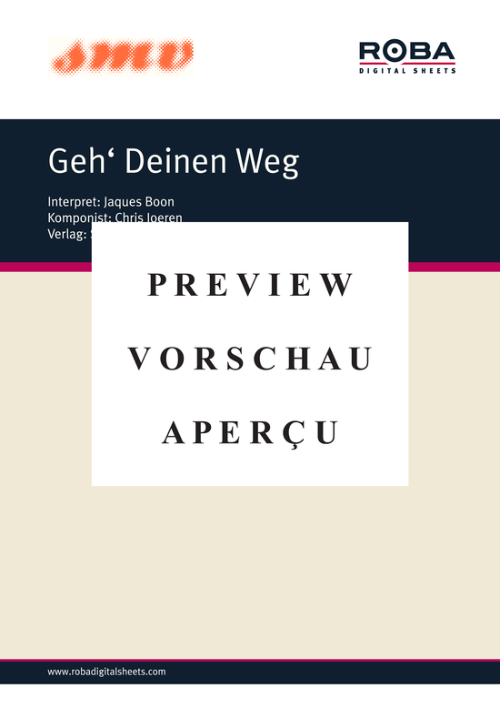 Product gallery: Page 2 of 2 Geh Deinen Weg , , (vocals)