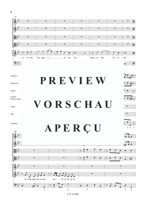 gallery: O anima iam veni, , (Gemischtes Ensemble Canto, Alto, 2 Violinen, 2 Violen und BC)