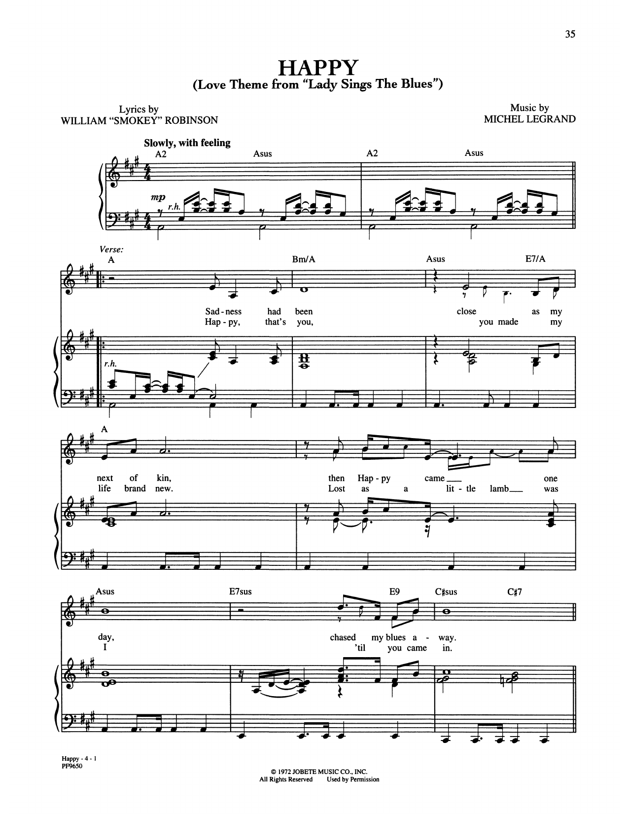 Product picture to: Happy (Love Theme from Lady Sings The Blues)