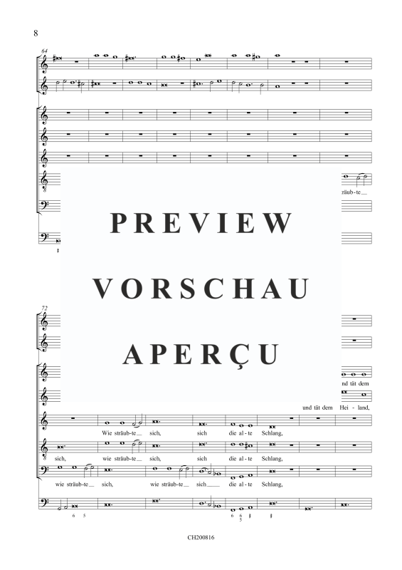 gallery: Wo ist dein Stachel nun, o Tod?, , (Gemischtes Ensemble SSATB, 2 Violinen, 3 Trombonen und BC)