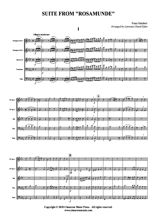 gallery: Suite aus "Rosamunde" , , (Blechbläserquintett)