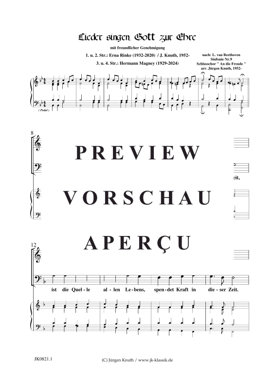 Product gallery: Page 2 of 11 Lieder singen, Gott zur Ehre aus Sinfonie Nr.9 / An die Freude , , (piano + voice/instrument)