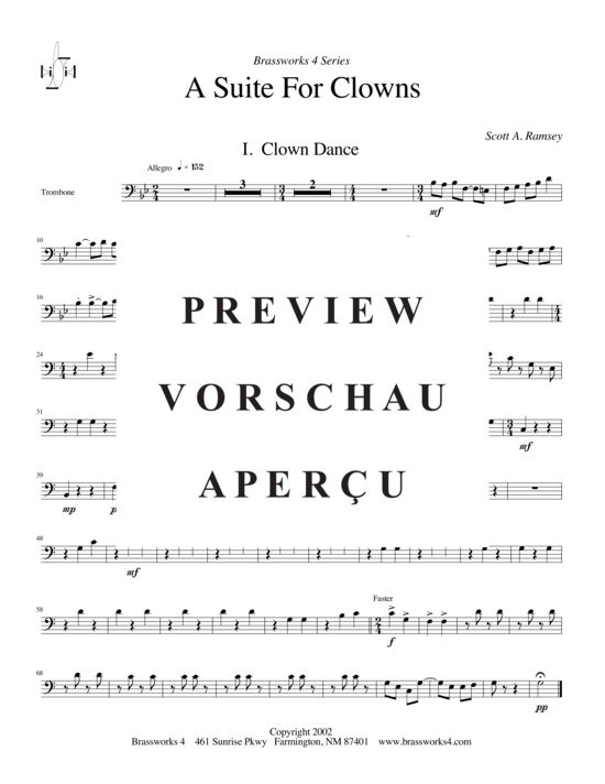Produktgalerie: Seite 8 von 15 A Suite for Clowns, , (2xTrompete in B/C, Horn in F, Posaune)