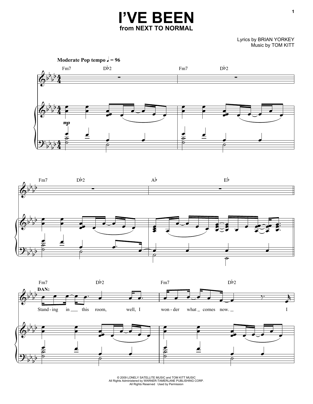 Produktbild zu: I've Been (from Next to Normal)
