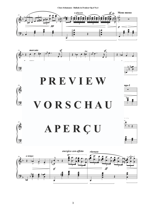 Produktgalerie: Seite 4 von 9 Ballade in D-Moll Op. 6 No. 4, , Klavier Solo