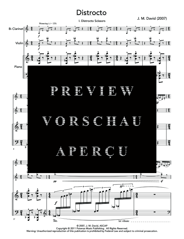 Produktgalerie: Seite 5 von 11 Distrocto, , (Trio Klarinette, Violine und Klavier)