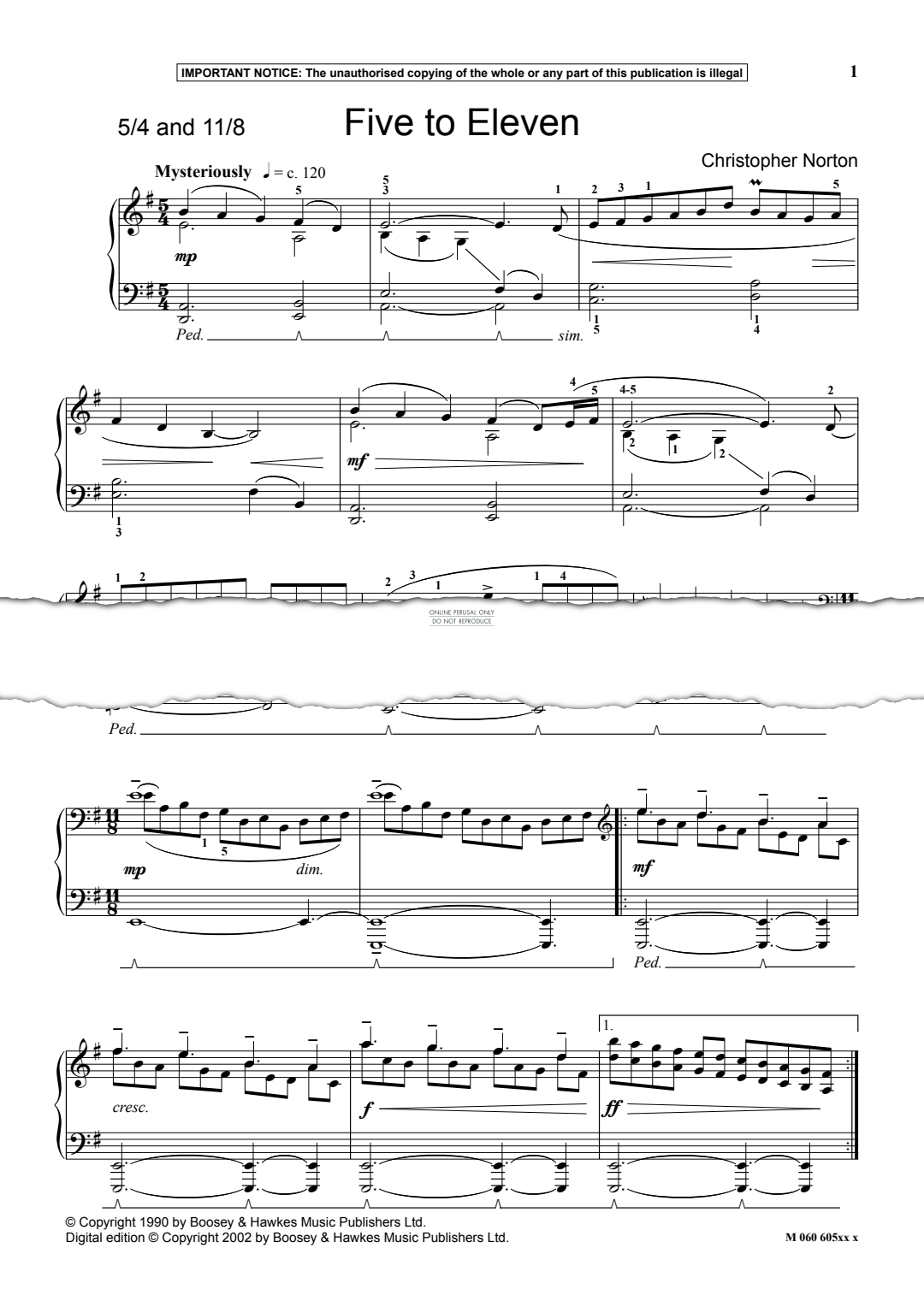 Produktgalerie: Seite 1 von 1 Five To Eleven, Christopher Norton, Klavier