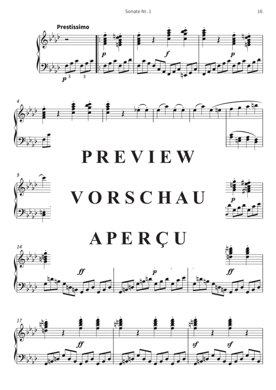Produktgalerie: Seite 19 von 21 Sonate Nr. 1 - op. 2 No. 1, f-Moll , , Klavier Solo