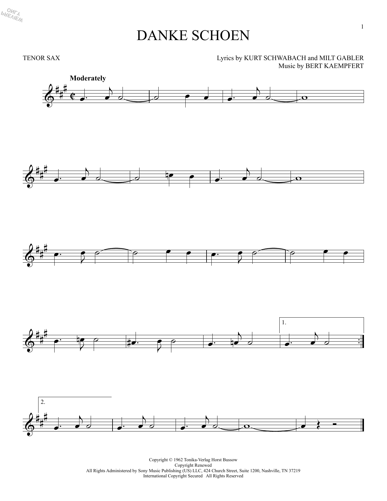 Product gallery: Page 1 of 1 Danke Schoen, Wayne Newton