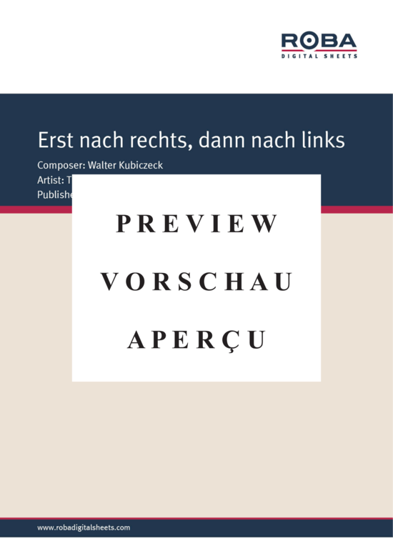 Product gallery: Page 2 of 4 Erst nach rechts, dann nach links , , Piano and Voice