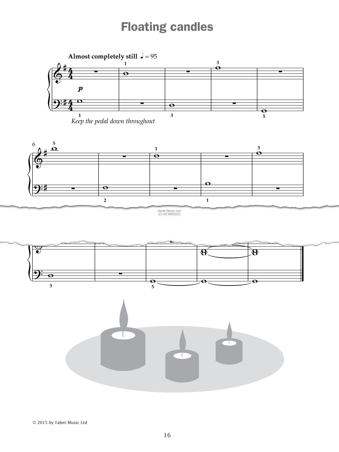 Produktgalerie: Seite 1 von 1 Floating candles (from 'Improve Your Sight-Reading! A Piece a Week Piano Grade 1'), Paul Harris, Klavier