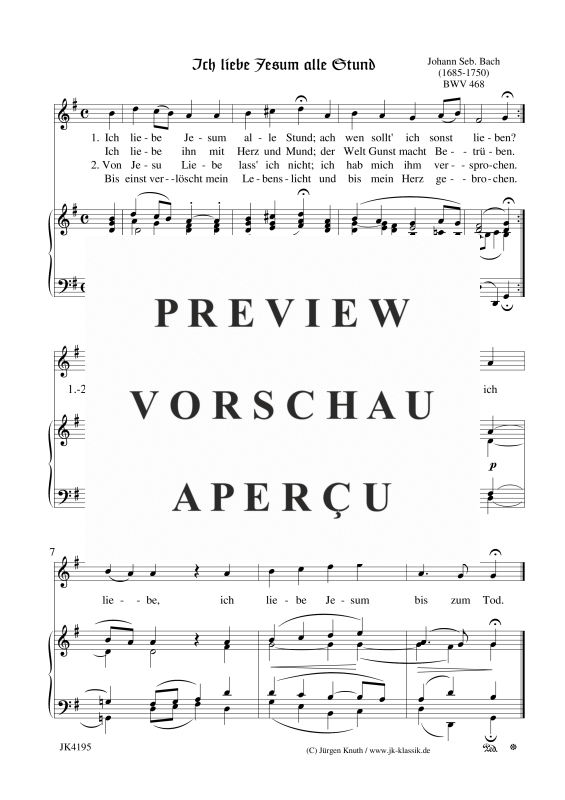 gallery: Ich liebe Jesum alle Stund, , Gesang und Klavier/Orgel