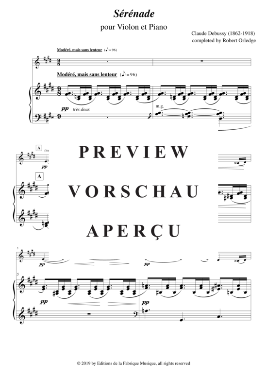 Product gallery: Page 3 of 21 Sérénade for violin and piano , , (violin + piano)