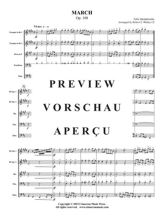Produktgalerie: Seite 2 von 9 Marsch , , (Blechbläserquintett)