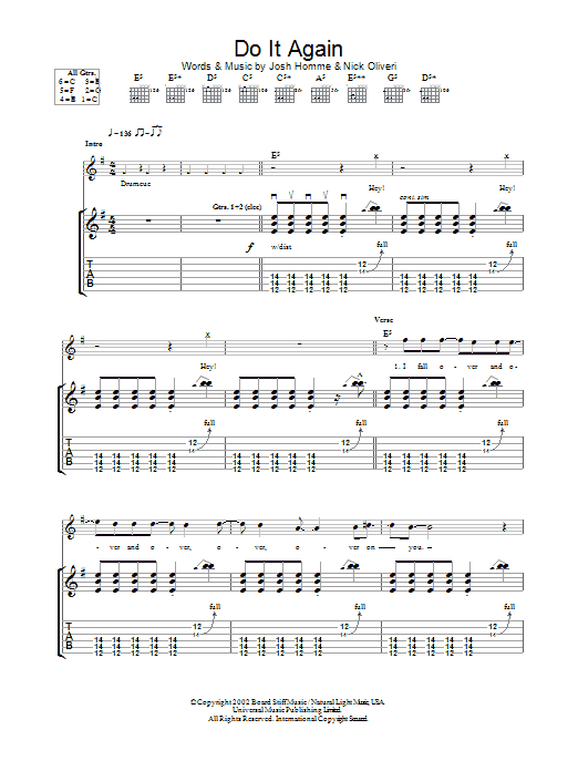Produktgalerie: Seite 1 von 1 Do It Again, Queens Of The Stone Age, Gitarre