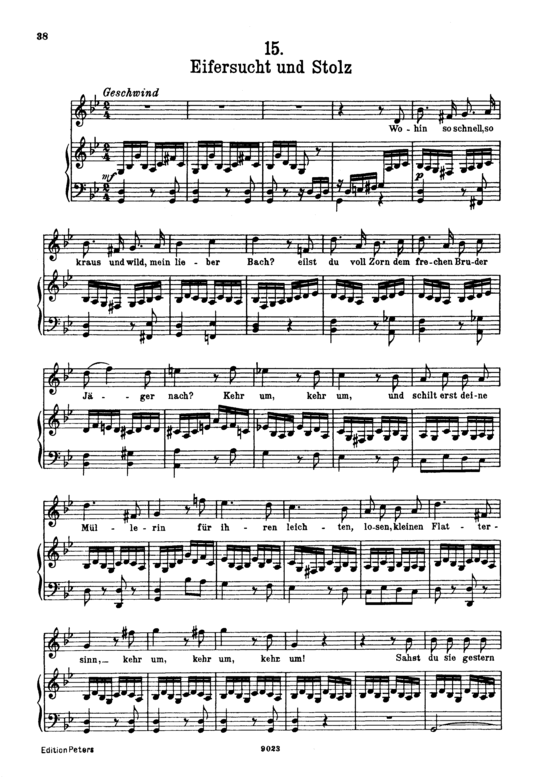 Product picture to: Eifersucht und Stolz D.795-15 (Die Schöne Müllerin)Franz Schubert