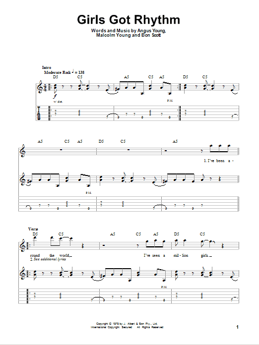 Produktgalerie: Seite 1 von 1 Girls Got Rhythm, AC/DC, Gitarre