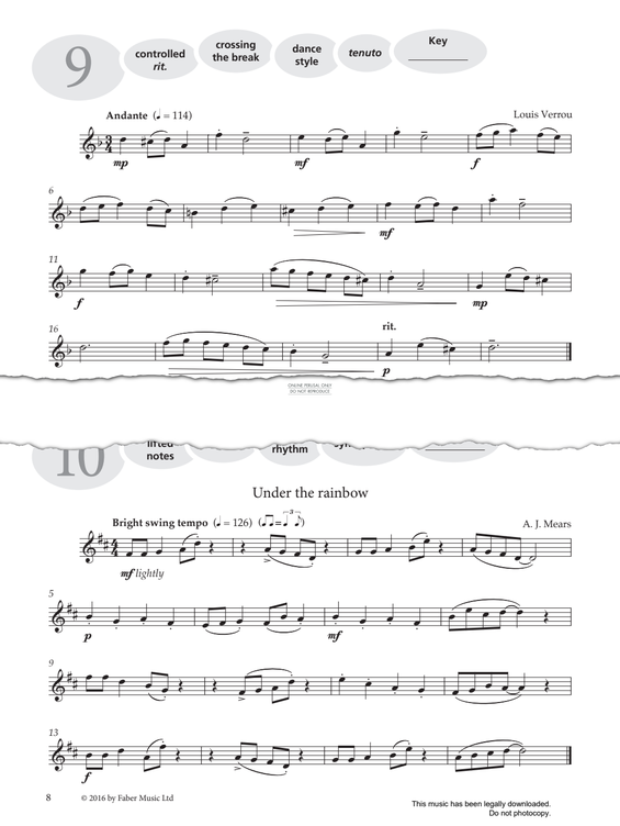 gallery: Study No.9 'Andante' (from 'More Graded Studies For Saxophone Book One'), Louis Verrou, Saxophon