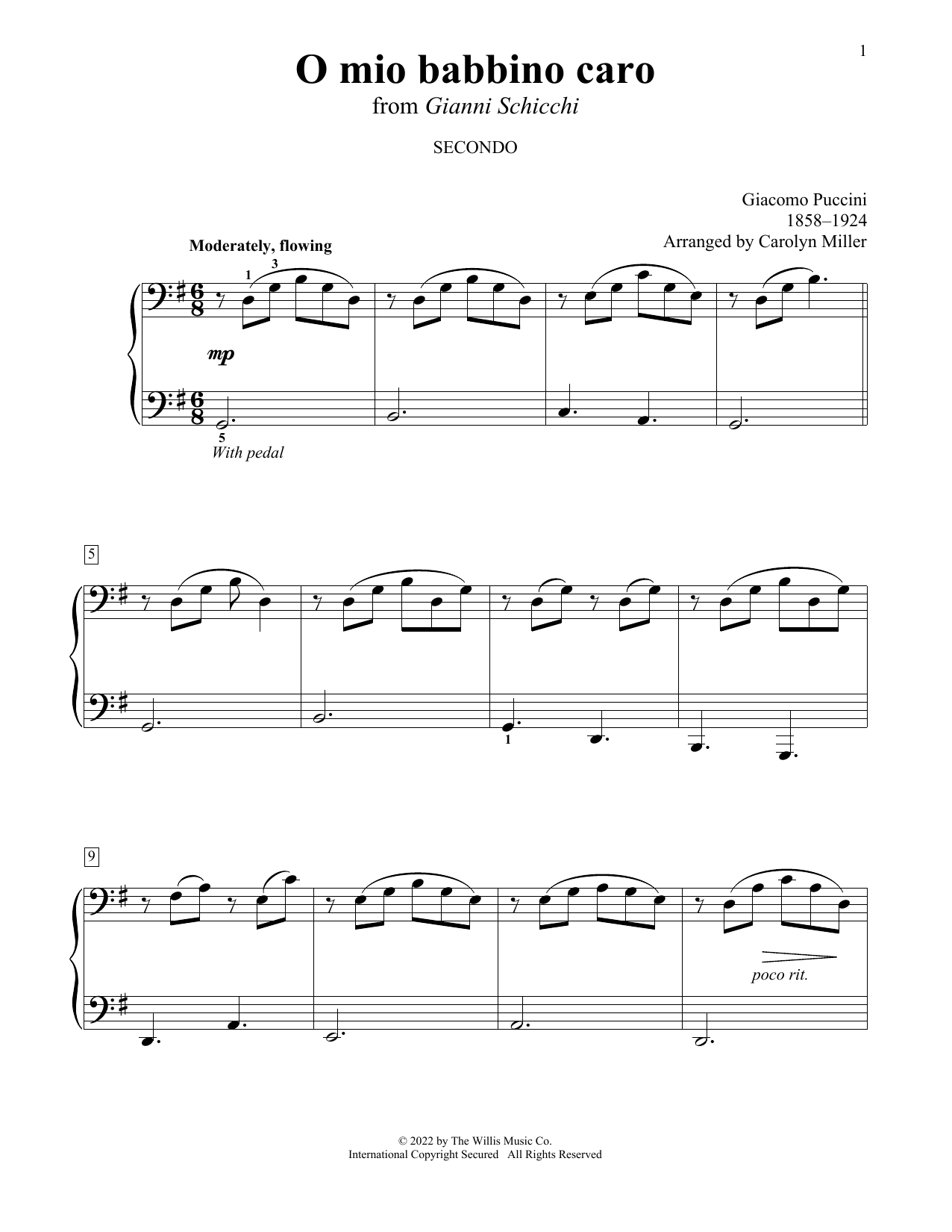 Produktbild zu: O mio babbino caro (from Gianni Schicchi) (arr. Carolyn Miller)