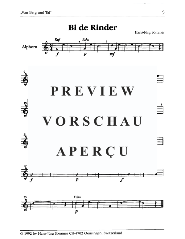 Produktgalerie: Seite 7 von 11 Von Berg and Tal, , Alphorn Soli, Duette, Trios