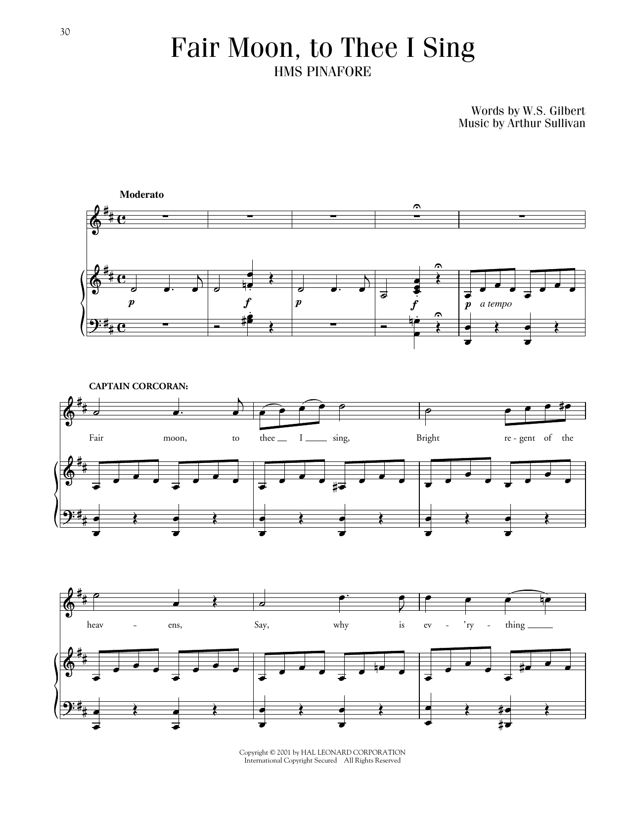 Produktbild zu: Fair Moon, To Thee I Sing (from H.M.S. Pinafore)