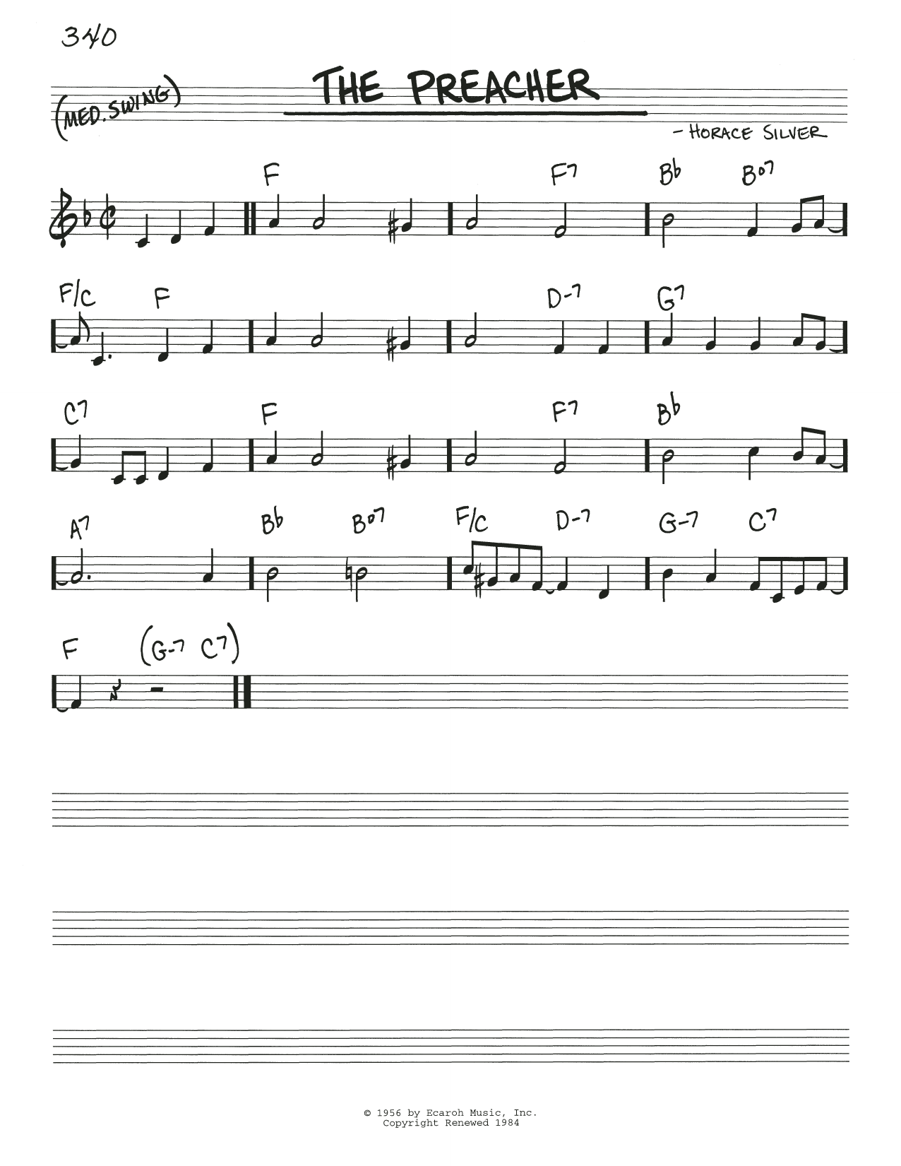 Produktbild zu:  The Preacher - Horace Silver