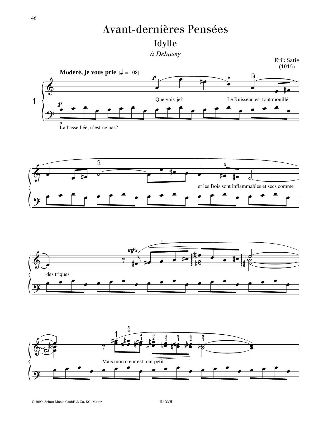 Product gallery: Page 1 of 1 Idylle, Erik Satie