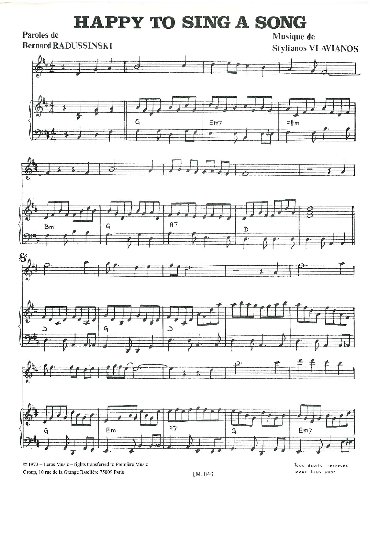 Product gallery: Page 1 of 1 Happy To Sing A Song, Stylianos Vlavianos