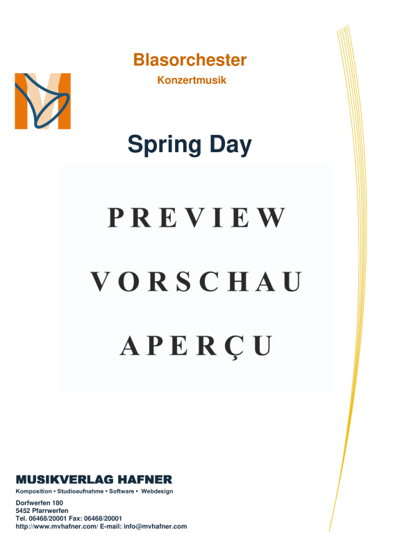 Product gallery: Page 2 of 11 Spring Day, , (large wind orchestra)