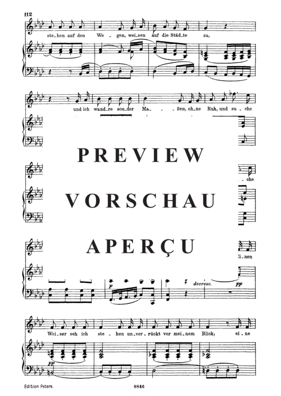 gallery: Der Wegweiser D.911-20 (Winterreise) , , . (Gesang mittel + Klavier)