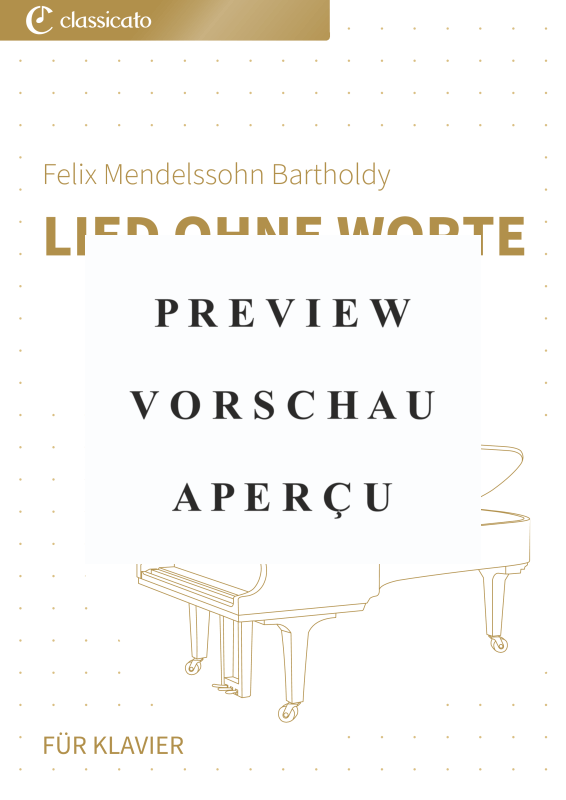gallery: Lied ohne Worte - MWV U 86 - Romantische Klavierminiatur vereinfacht in F-Dur, , Klavier Solo