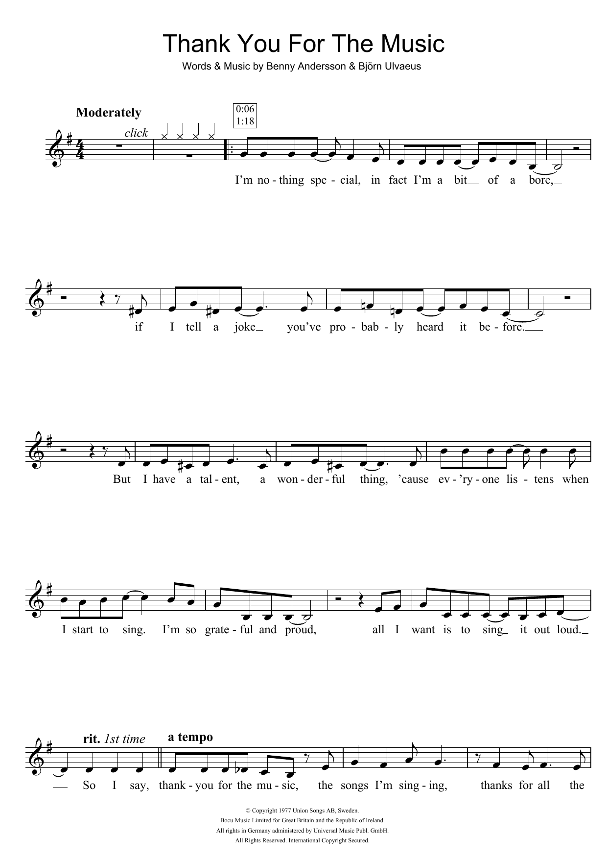 Product gallery: Page 1 of 1 Thank You For The Music, ABBA