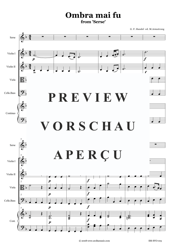 Produktgalerie: Seite 4 von 11 Ombra mai fu aus Serse, , Solo Gesang und Orchester