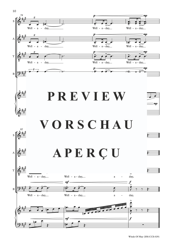 Produktgalerie: Seite 11 von 11 The Winds of May, , Gemischter Chor und Klavier