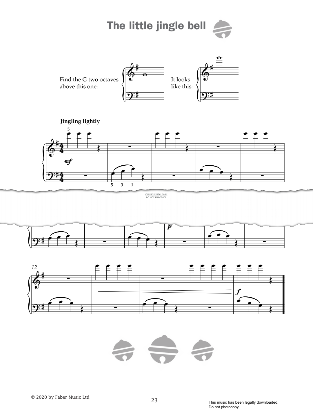 Produktgalerie: Seite 1 von 1 The Little Jingle Bell (from 'Improve Your Sight-Reading! A Piece a Week Piano Initial'), Paul Harris, Klavier