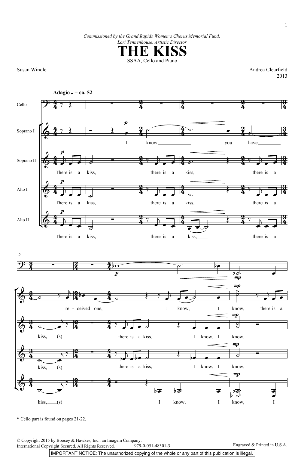 Produktgalerie: Seite 1 von 1 The Kiss, Andrea Clearfield, Chor