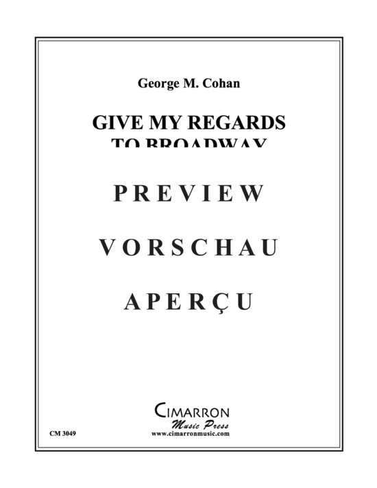 Produktgalerie: Seite 2 von 17 Give My Regards to Broadway , , (Blechbläserquintett)