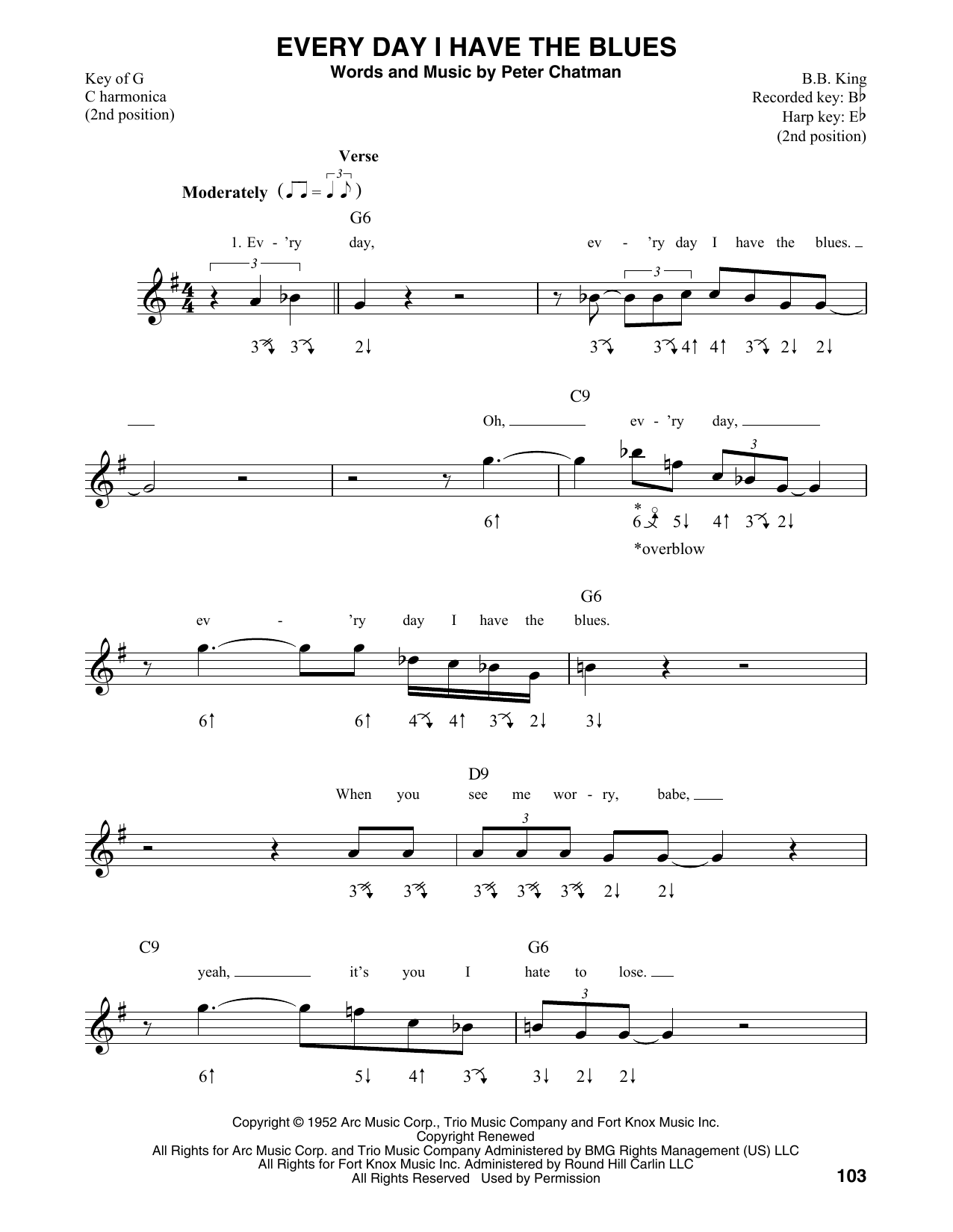 Product gallery: Page 1 of 1 Everyday I Have The Blues, B.B. King