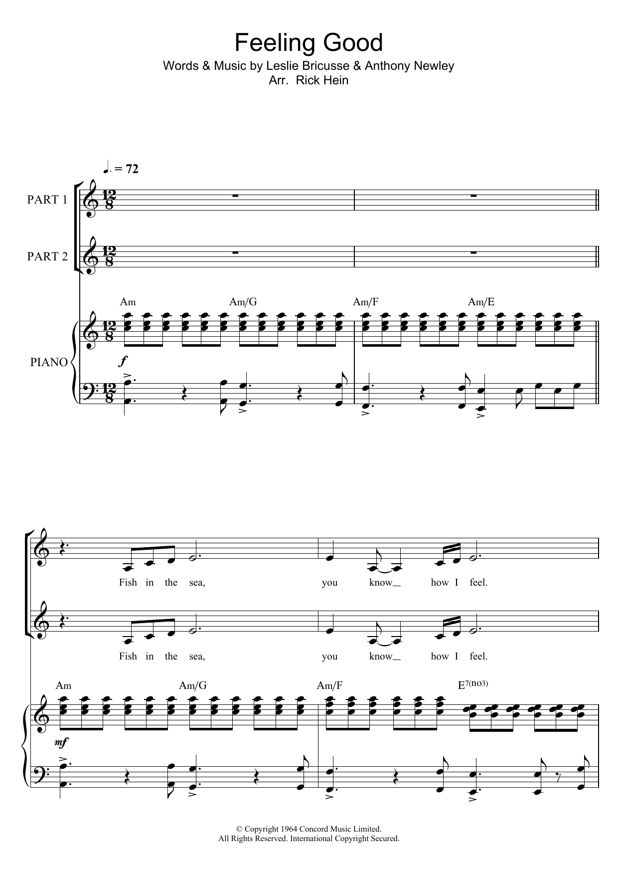 Product picture to: Feeling Good (Arr. Rick Hein)