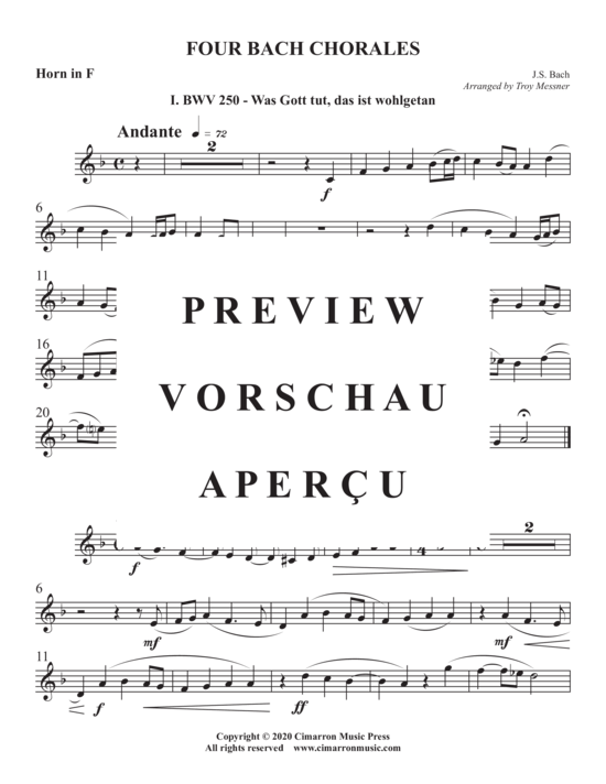 gallery: Four Bach Chorales , , (BlechbläserQuintett)
