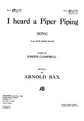 cover: I Heard A Piper Piping (from 'Five Irish Songs'), Arnold Bax, Gesang, Klavier